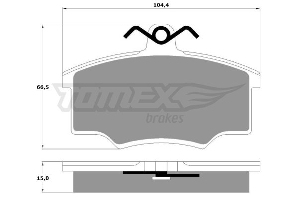 TOMEX BRAKES Комплект тормозных колодок, дисковый тормоз TX 10-58